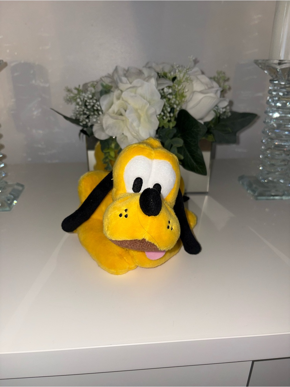 Disney Plush Pluto Dog Toy - Yellow with Black Ears